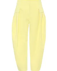 Stella McCartney Pantaloni in cotone stretch Giallo