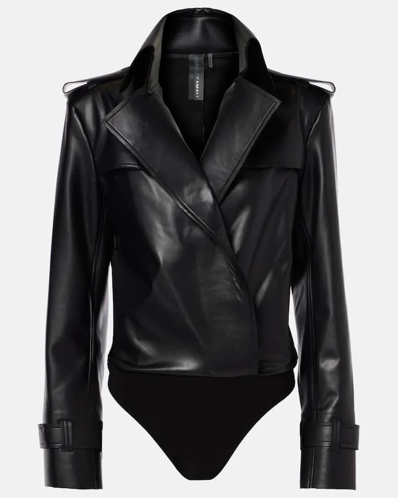 Norma Kamali Body in similpelle Nero