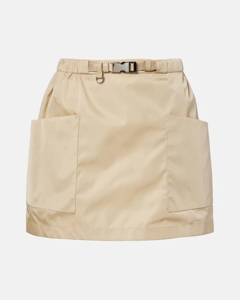Prada Minigonna in Re-Nylon Beige