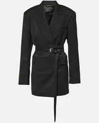 Acne Studios Blazer in misto lana con cintura Nero