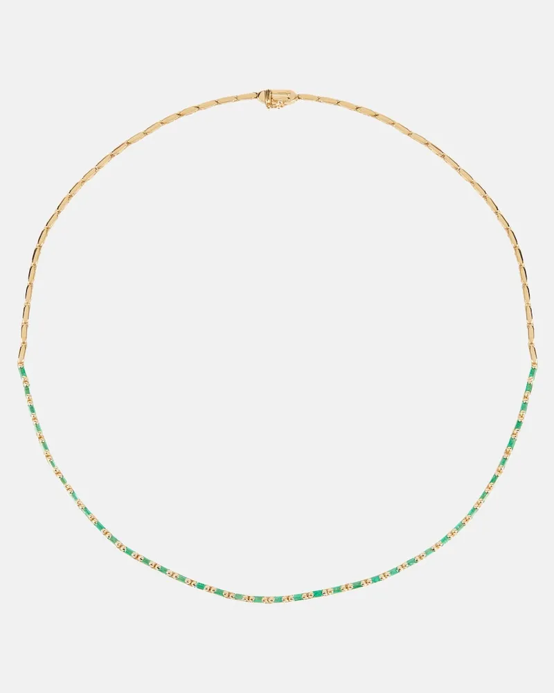 Suzanne Kalan Collana Tennis in oro giallo 18kt con smeraldi Oro