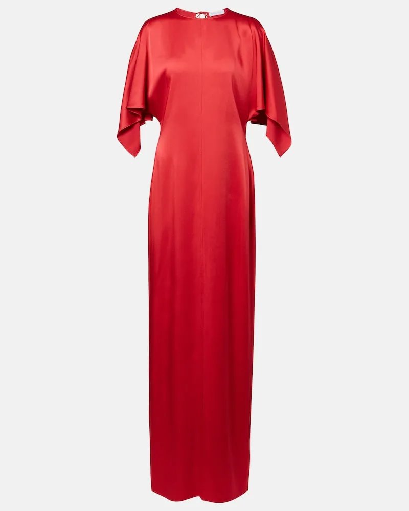 Stella McCartney Abito lungo in raso Rosso