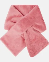 Max Mara Sciarpa in tessuto teddy Rosa