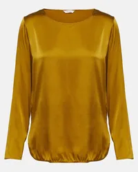 Max Mara Leisure - Top Moldava in seta stretch Giallo