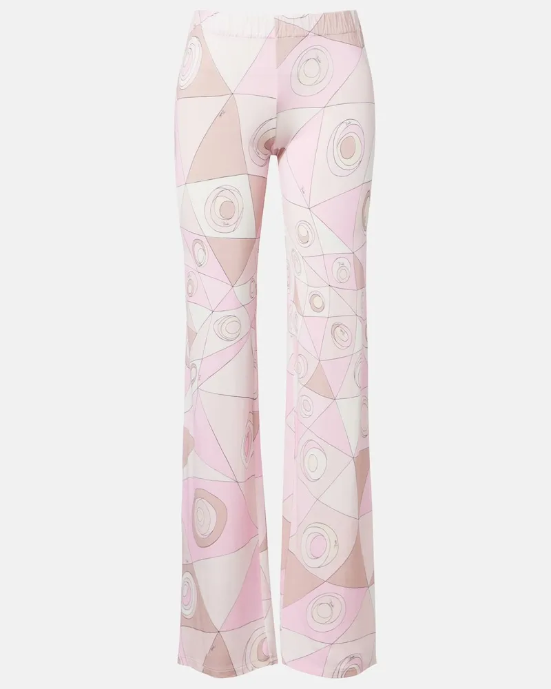 Emilio Pucci Pantaloni regular Occhi in jersey di raso Rosa