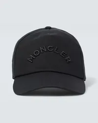 Moncler Cappello da baseball in cotone Nero