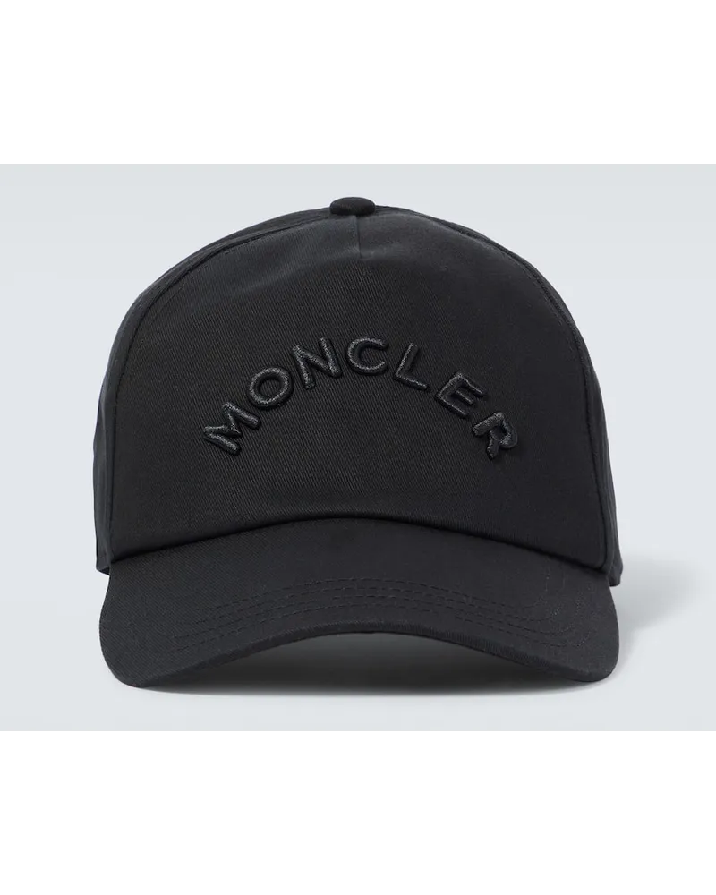 Moncler Cappello da baseball in cotone Nero