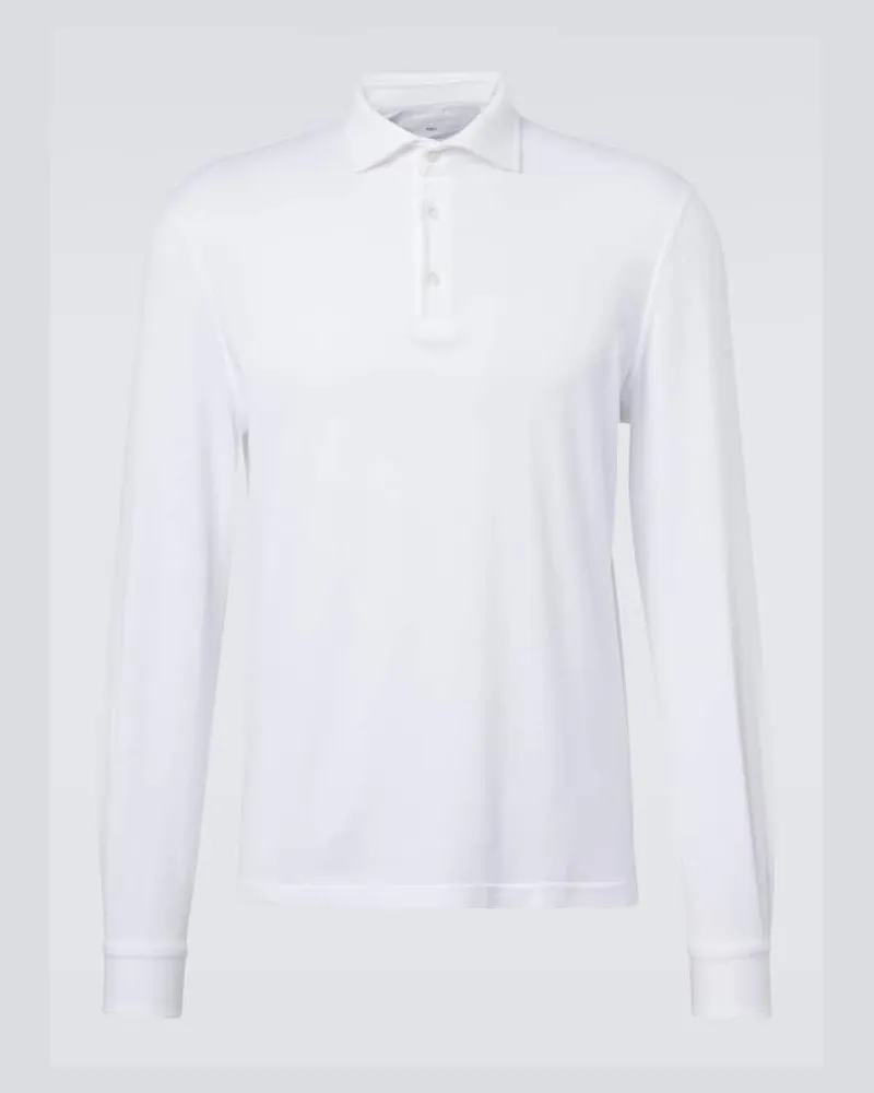 Fedeli Polo Zero in jersey di cotone Bianco