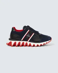 Christian Louboutin Sneakers Nastroshark in pelle e canvas Blu