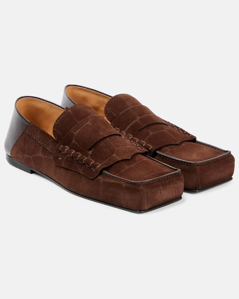 Jacquemus Mocassini CarrÃ© in suede e pelle Marrone