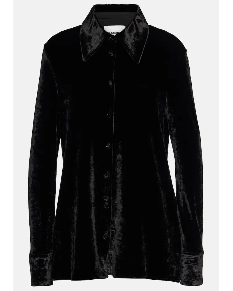 Jil Sander Camicia in velluto Nero