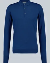 John Smedley Polo in lana Blu