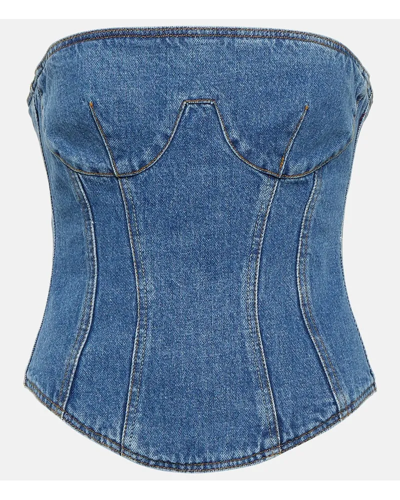 Magda Butrym Bustier di jeans Blu