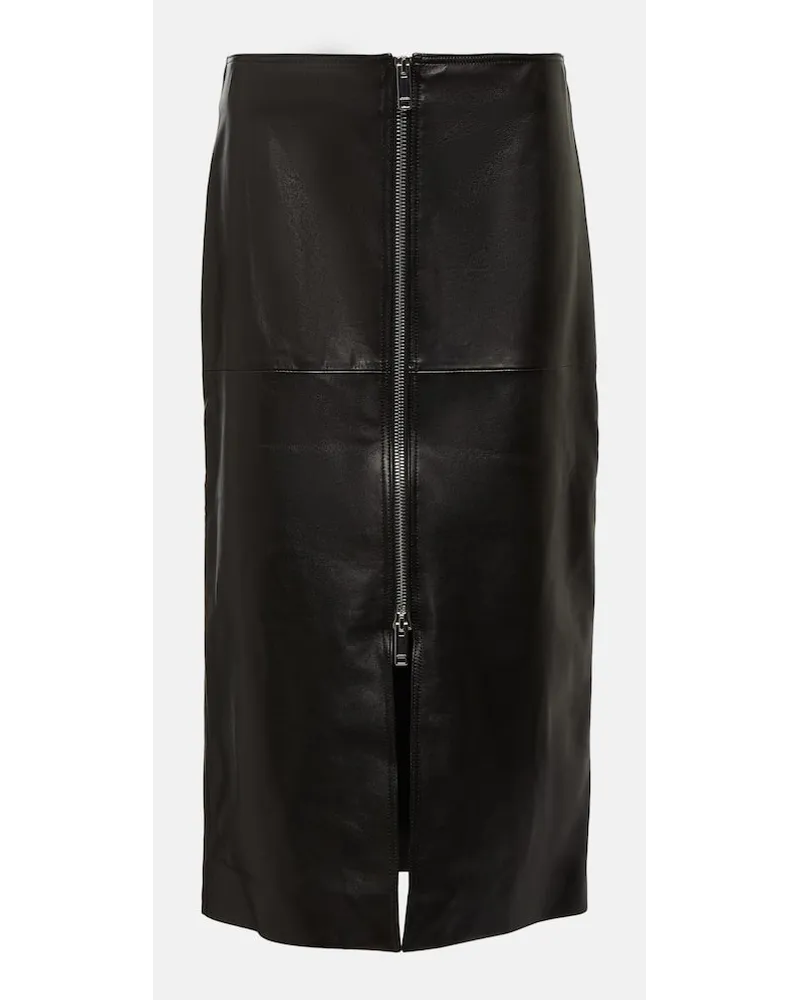 Isabel Marant Gonna midi Ediaz in pelle Nero