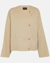 Loro Piana Giacca Asym in cashmere Beige