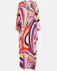 Emilio Pucci Caftano Iride in chiffon Multicolore