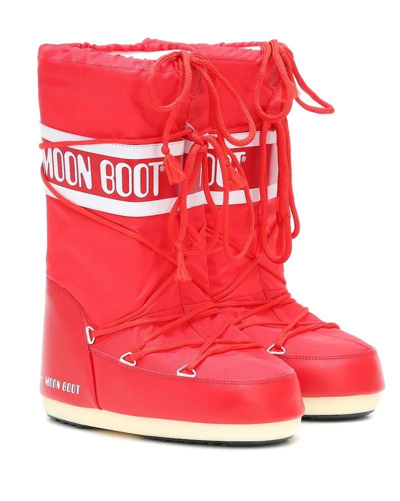 Moon Boot Stivali doposcì in nylon Rosso