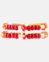 Roxanne First Bracciale Mushroom con perline e quarzo Rosso