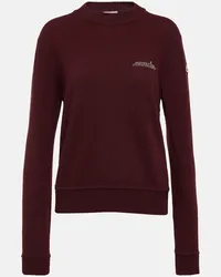 Moncler Pullover in lana e cashmere Rosso