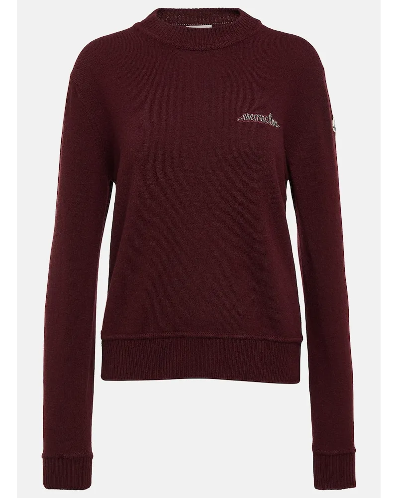 Moncler Pullover in lana e cashmere Rosso