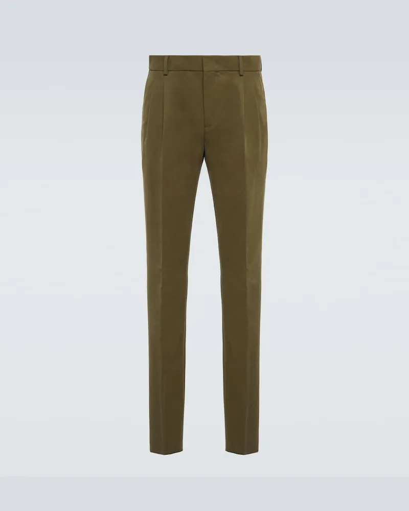 Loro Piana Pantaloni regular City in cotone Beige