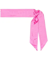 Valentino Garavani Foulard in seta con logo Rosa