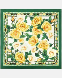 Dolce & Gabbana Foulard in twill di seta con stampa Multicolore