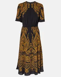 Etro Abito midi con stampa paisley Nero