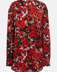 Dries van Noten Top con stampa floreale Rosso