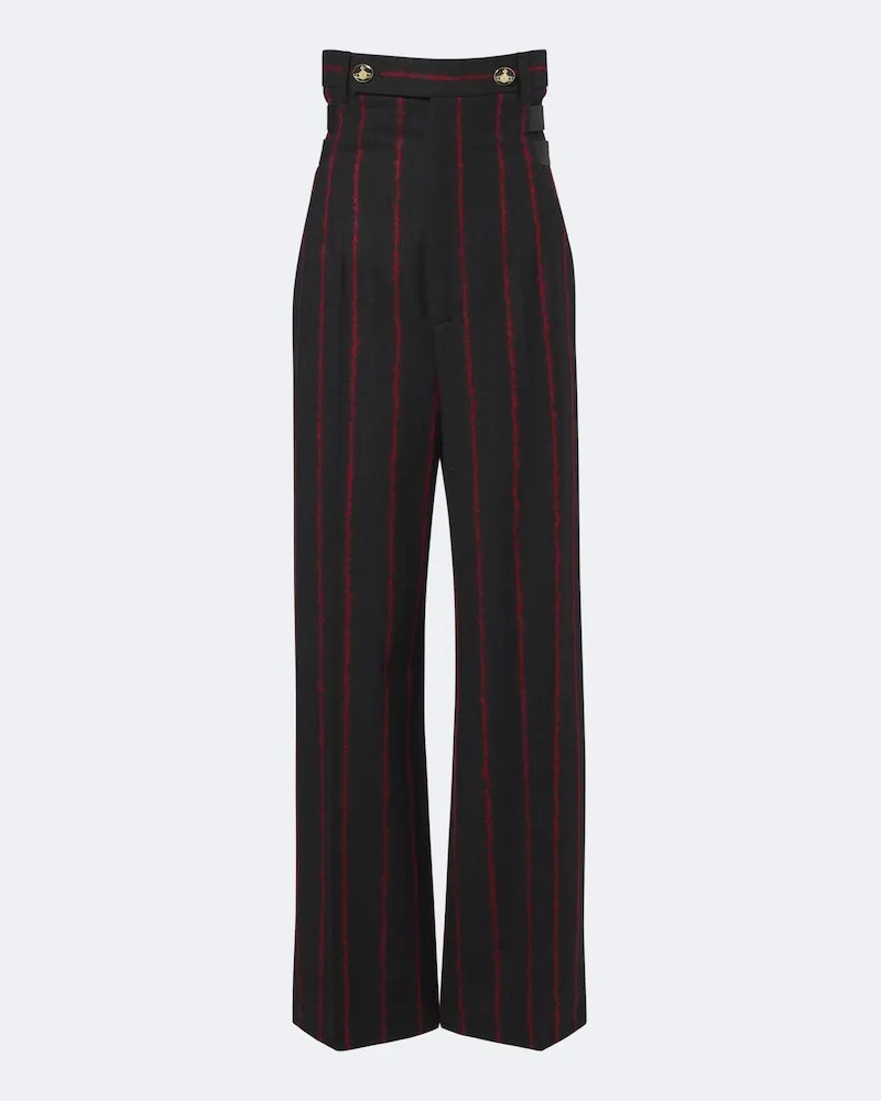 Vivienne Westwood Pantaloni Lauren in lana, alpaca e mohair Nero