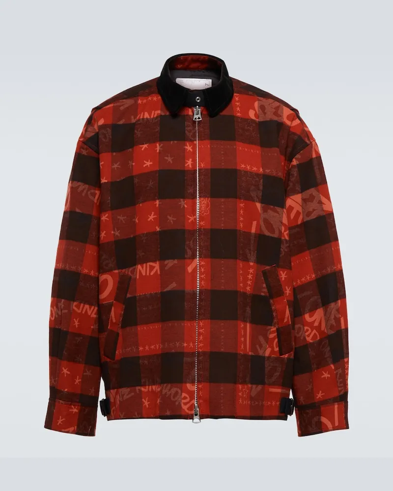 Sacai x Eric Haze - Giacca blouson in cotone a quadri Multicolore