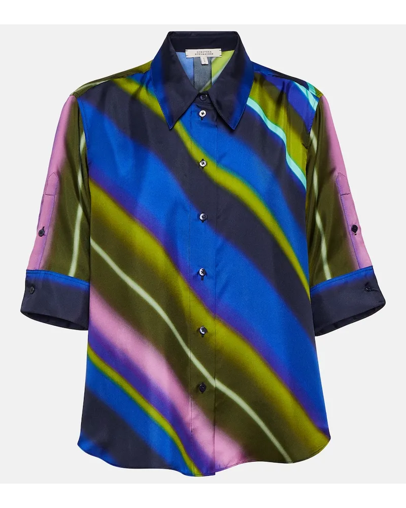Dorothee Schumacher Blusa in twill di seta a righe Multicolore