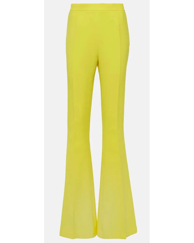 Safiyaa Pantaloni flared Halluana a vita alta Giallo