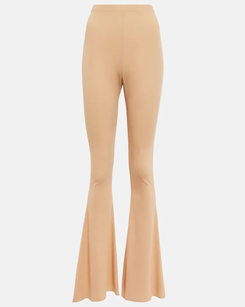 Magda Butrym Pantaloni flared a vita alta Beige