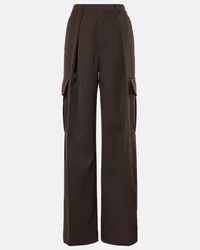 Burberry Pantaloni cargo in lana Marrone