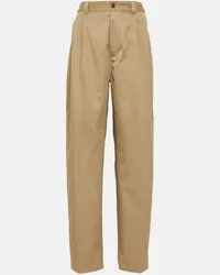 Maison Margiela Pantaloni a gamba larga e vita alta Beige