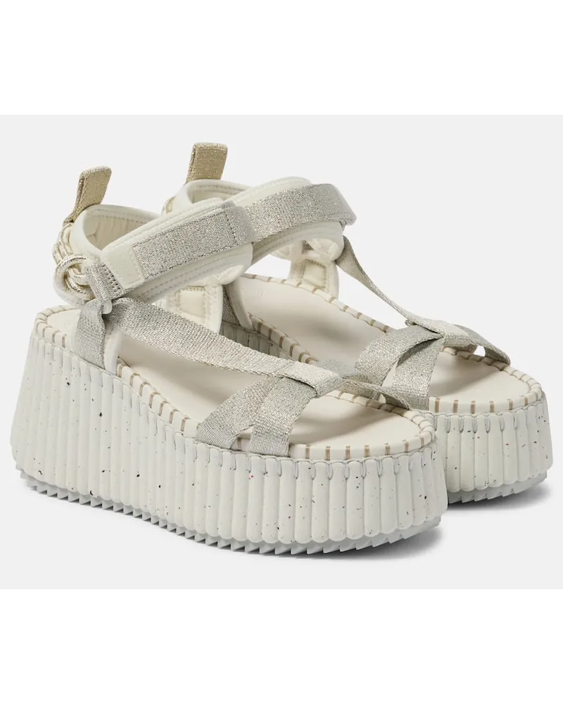 Chloé ChloÃ© Sandali Nama con zeppa Argento
