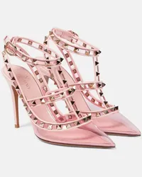 Valentino Garavani Pumps Rockstud in pelle e PVC Rosa