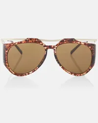 Saint Laurent Occhiali da sole aviator SL M137 Amelia Marrone