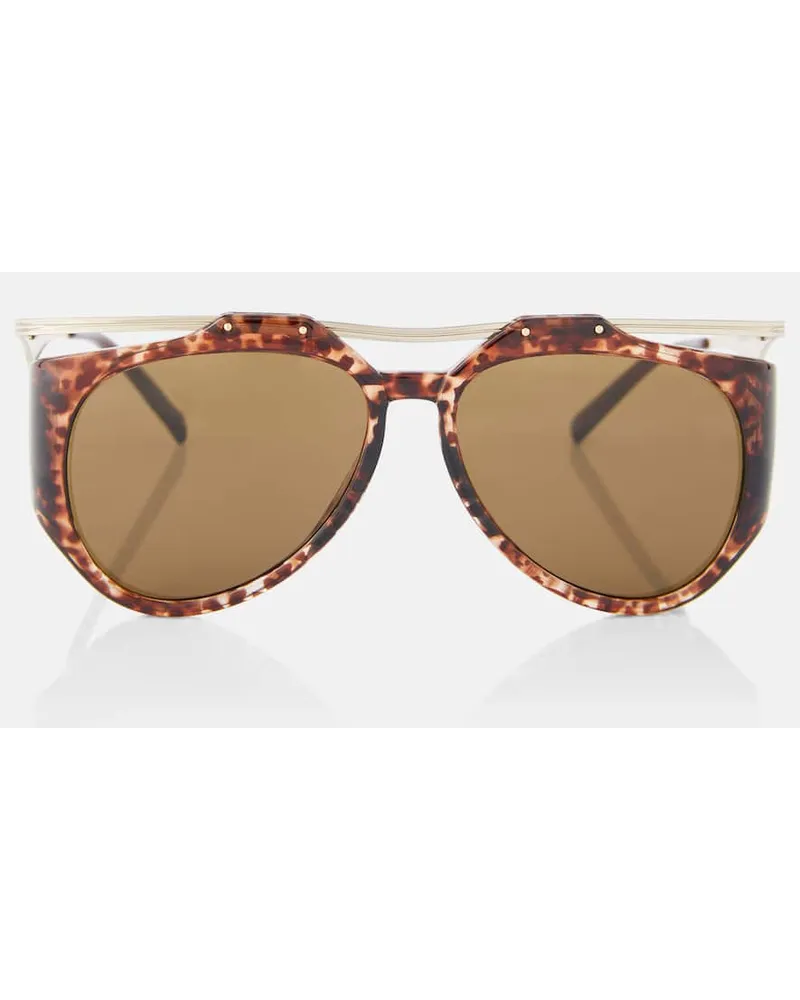 Saint Laurent Occhiali da sole aviator SL M137 Amelia Marrone