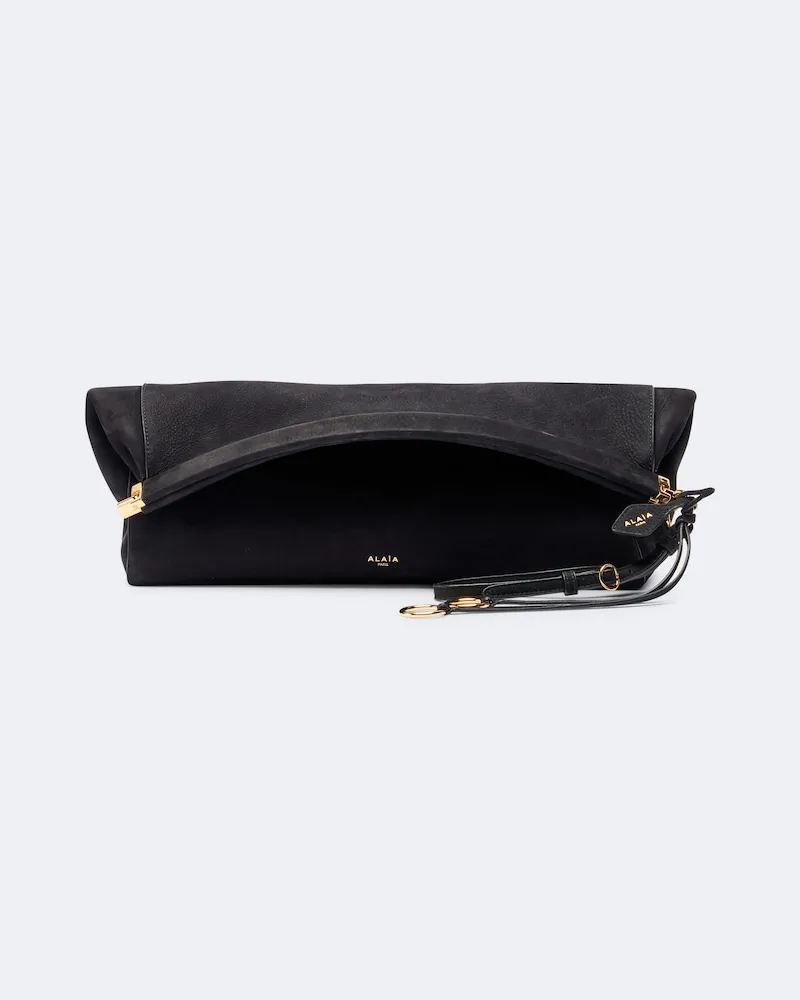Alaïa Alaïa Clutch Le Click Medium in pelle Nero