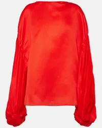 KHAITE Top Quico in seta Rosso