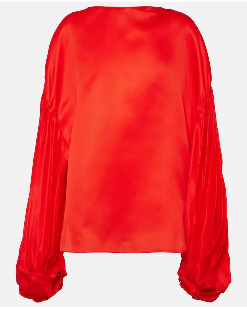 KHAITE Top Quico in seta Rosso