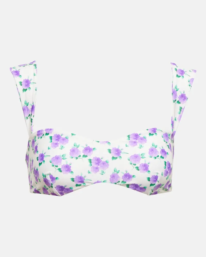 Magda Butrym Top bikini con stampa Viola