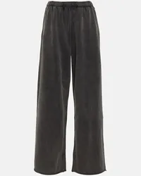 Acne Studios Pantaloni a gamba larga Felin in cotone Nero