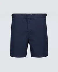 Orlebar Brown Shorts Bulldog in twill di cotone Blu