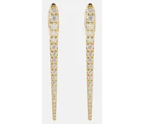 Orecchini Lola Needle Medium in oro 18kt con diamanti
