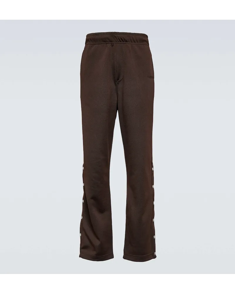 Lanvin Pantaloni sportivi in tessuto tecnico Marrone