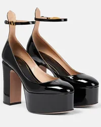 Valentino Garavani Pumps Tan-Go in vernice con plateau Nero