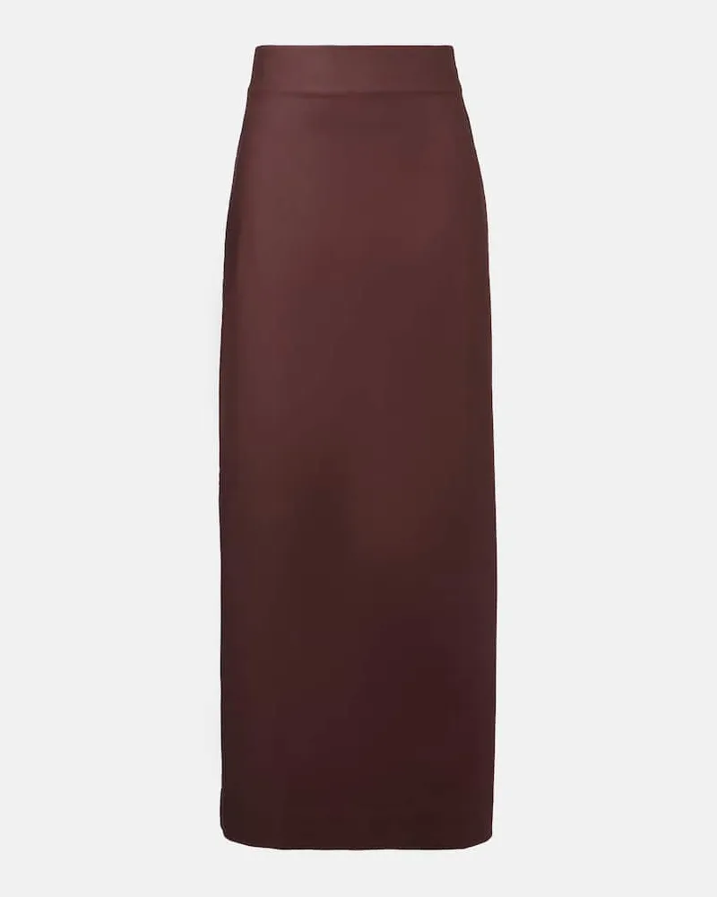 Adriana Degreas Gonna lunga in misto cotone Marrone